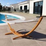 Wooden Arc Hammock Stand for Two, 13 FT