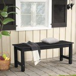 ONBRILL Outdoor 2-Person Weatherproof Patio Bench