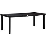 Outdoor 75" Dining Table for 8 - Black
