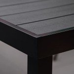 Outdoor 75" Dining Table for 8 - Black