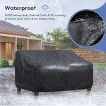 Waterproof 3-Seater Outdoor Sofa Cover with Straps