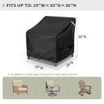 Waterproof Patio Chair Covers - 2 Pack Black