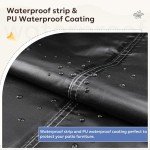 Waterproof 3-Seater Outdoor Sofa Cover with Straps