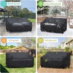 Waterproof 3-Seater Outdoor Sofa Cover with Straps
