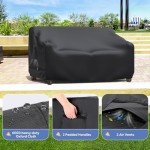 Waterproof 3-Seater Outdoor Sofa Cover with Straps