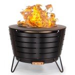 TIKI 25" Smokeless Patio Fire Pit with Cover