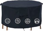 Waterproof Round Patio Furniture Covers, 74" Diameter