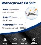 Waterproof Round Patio Furniture Covers, 74" Diameter