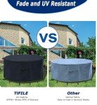Waterproof Round Patio Furniture Covers, 74" Diameter