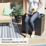 Greesum 31 Gallon Outdoor Resin Deck Box