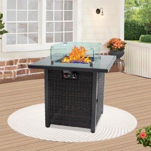 50,000 BTU Propane Fire Pit Table for Outdoors