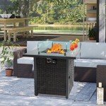 50,000 BTU Propane Fire Pit Table for Outdoors