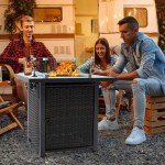 50,000 BTU Propane Fire Pit Table for Outdoors