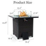 50,000 BTU Propane Fire Pit Table for Outdoors