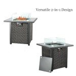 50,000 BTU Propane Fire Pit Table for Outdoors