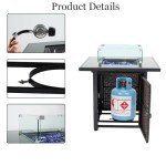 50,000 BTU Propane Fire Pit Table for Outdoors