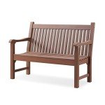 Brown 2-Person All-Weather Garden Bench