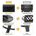 Hykolity 35" Outdoor Fire Pit with Cooking Grate