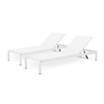 Cynthia Outdoor Chaise Lounge Chairs - Set of 2