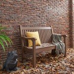 Brown 2-Person All-Weather Garden Bench