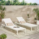 Cynthia Outdoor Chaise Lounge Chairs - Set of 2