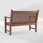 Brown 2-Person All-Weather Garden Bench