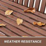 Brown 2-Person All-Weather Garden Bench