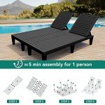 YITAHOME 2-in-1 Pool Lounge Chairs Set