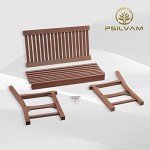 Brown 2-Person All-Weather Garden Bench