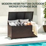 Mocha 120-Gallon Outdoor Storage Deck Box