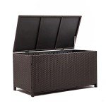 Mocha 120-Gallon Outdoor Storage Deck Box