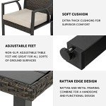 7-Piece Wicker Patio Dining Set with Umbrella Hole