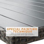 7-Piece Wicker Patio Dining Set with Umbrella Hole