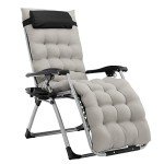 VINGLI Zero Gravity Padded Outdoor Recliner Chair