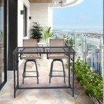 REDCAMP Folding Outdoor Bar Table for Patio Use
