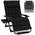 Oversized Zero Gravity Lounge Chair with Cup Holder