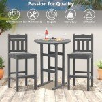 39" Sundale Outdoor Adirondack Round Bar Table