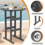 39" Sundale Outdoor Adirondack Round Bar Table