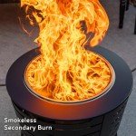 TIKI 25" Smokeless Patio Fire Pit with Cover