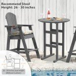 39" Sundale Outdoor Adirondack Round Bar Table
