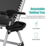 VINGLI Zero Gravity Padded Outdoor Recliner Chair