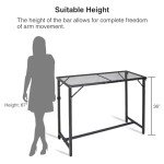 REDCAMP Folding Outdoor Bar Table for Patio Use