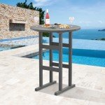 39" Sundale Outdoor Adirondack Round Bar Table