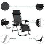 VINGLI Zero Gravity Padded Outdoor Recliner Chair