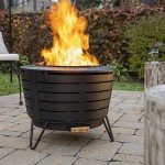 TIKI 25" Smokeless Patio Fire Pit with Cover