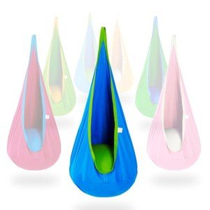 OUTREE Blue Cotton Kids Pod Swing Chair