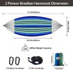 Extra Large Brazilian Double Hammock with Straps