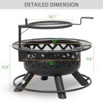 Bali Outdoors 32" Wood Burning Fire Pit