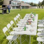 VINGLI 1.8m Portable Rectangular Plastic Table