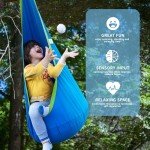 OUTREE Blue Cotton Kids Pod Swing Chair